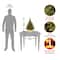 24" Pre-Lit Majestic Fir Tree In Gold Cloth Bag, Clear Lights